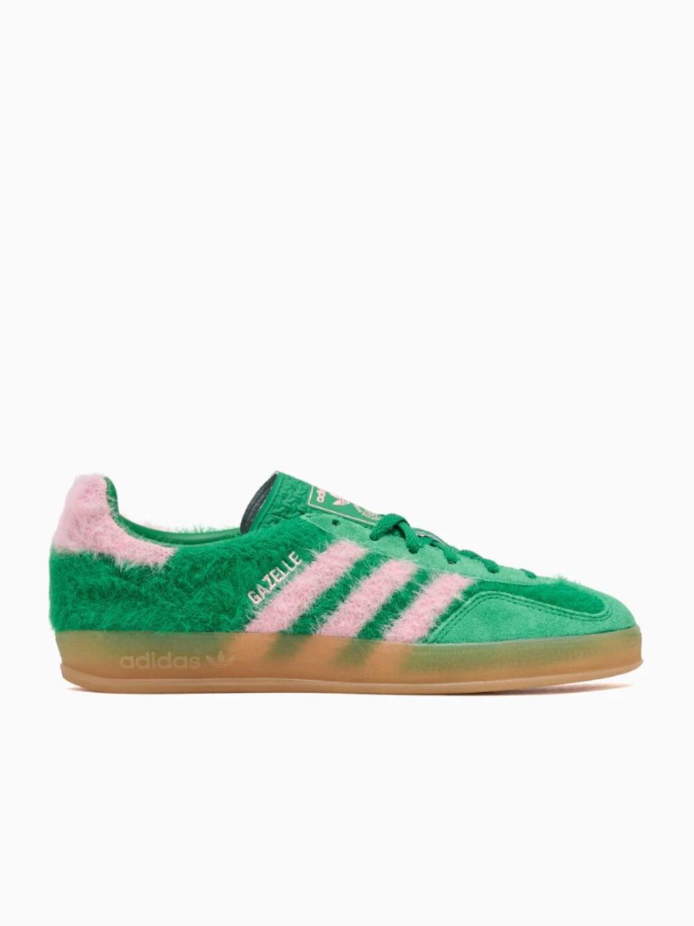 NWT Adidas Women's Gazelle Indoor 'Green Glow Pink' Shoes JP8342